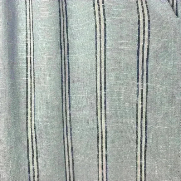 Splendid Women’s Striped V-Neck Collared Blouse Size Medium - Picture 4 of 12